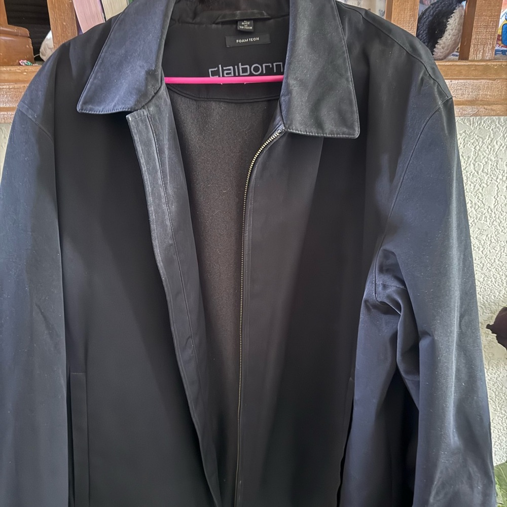 Claiborne Black Trench Coat for Men